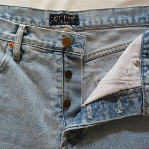 90s GUESS Vintage High Waisted Denim Mom Jean Shorts